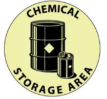 Glow Chemical Storage Area Sign - Walk on Floor Signs